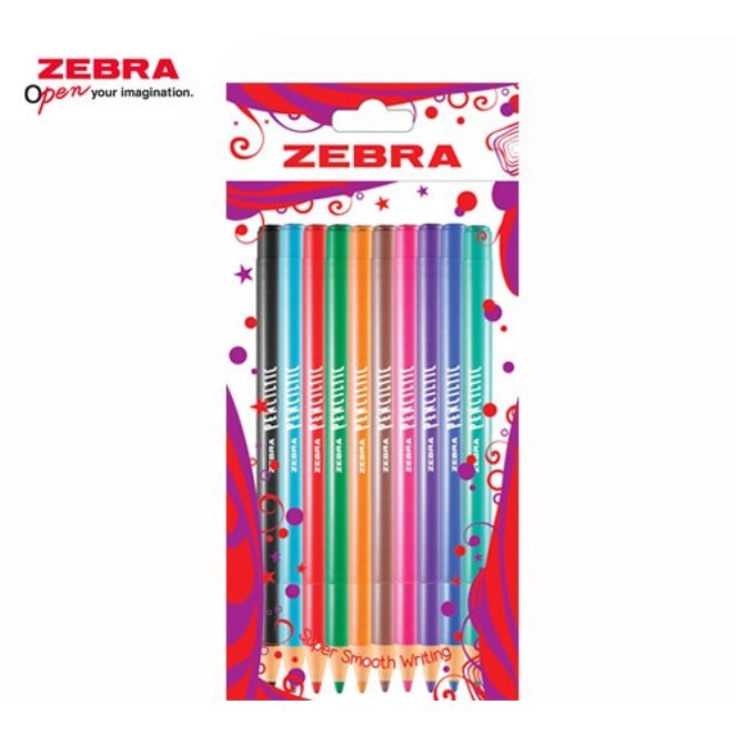 Zebra Penciltic 10 Warna satu Set / Fineliner Color