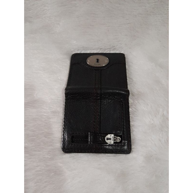 dompet fossil maddox bifold black preloved