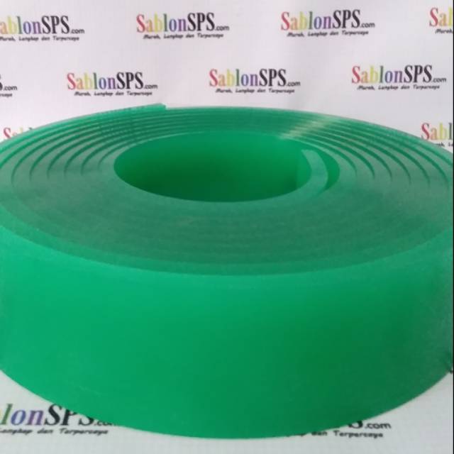 Rakel Sablon Hijau Papak 50mmx7mm Kekerasan 75A HARGA PER CM