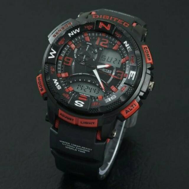 JAM TANGAN PRIA SPORT DIGITEC DAUBLE TIME ORIGINAL WATER RESIST BISA BERENANG