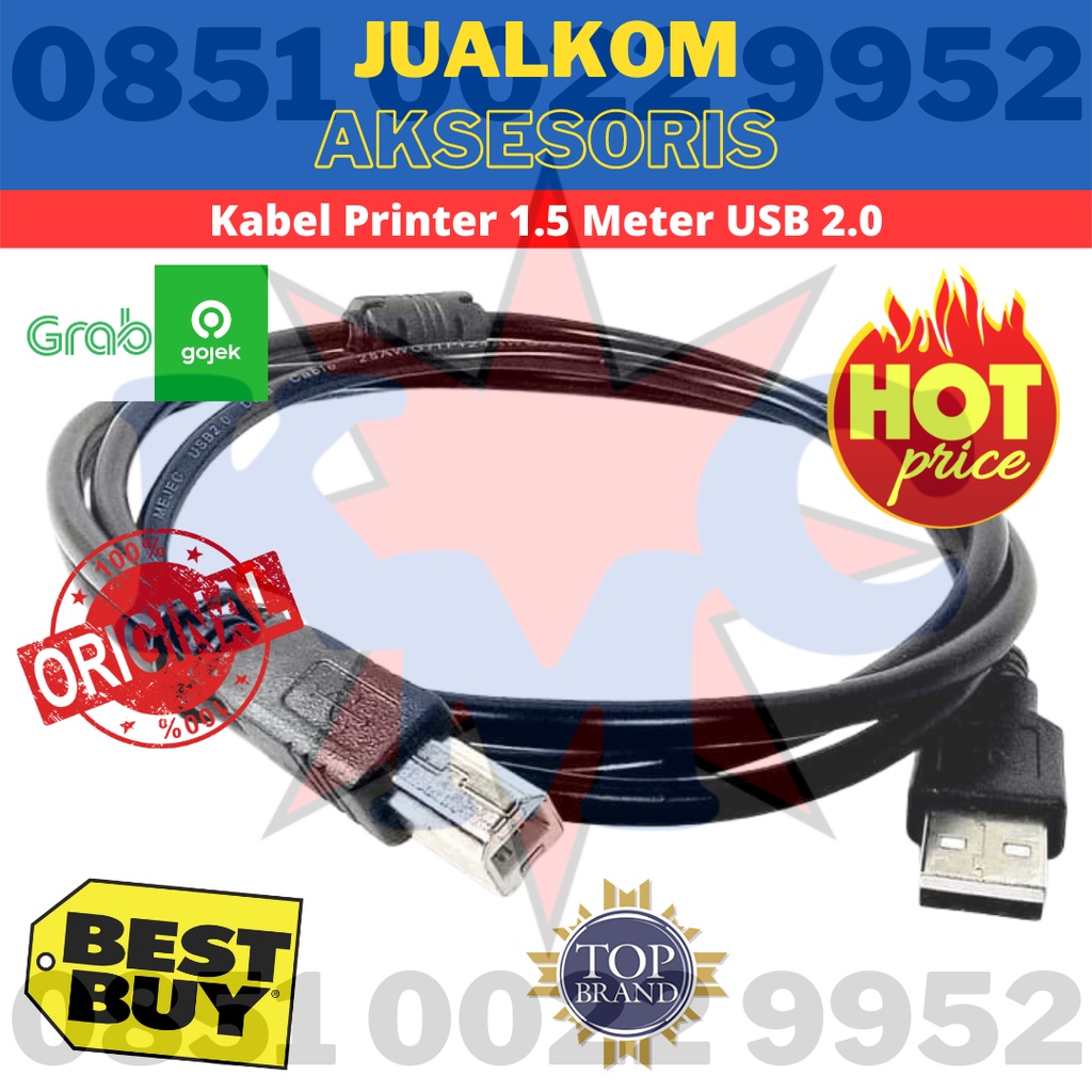 KABEL PRINTER USB 1.5 METER USB 2.0