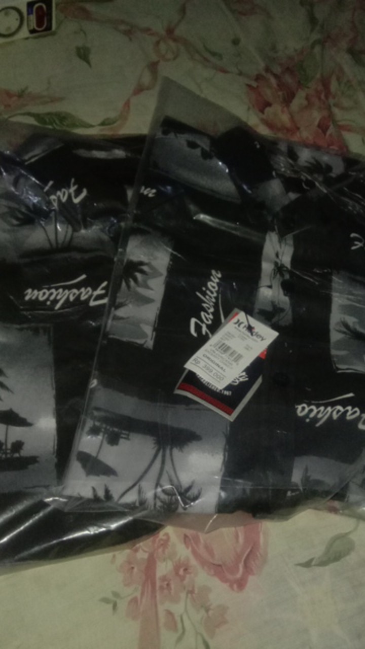 Hem Cowok Printing Kemeja Surfing Pria Motif Pantai Tie Die