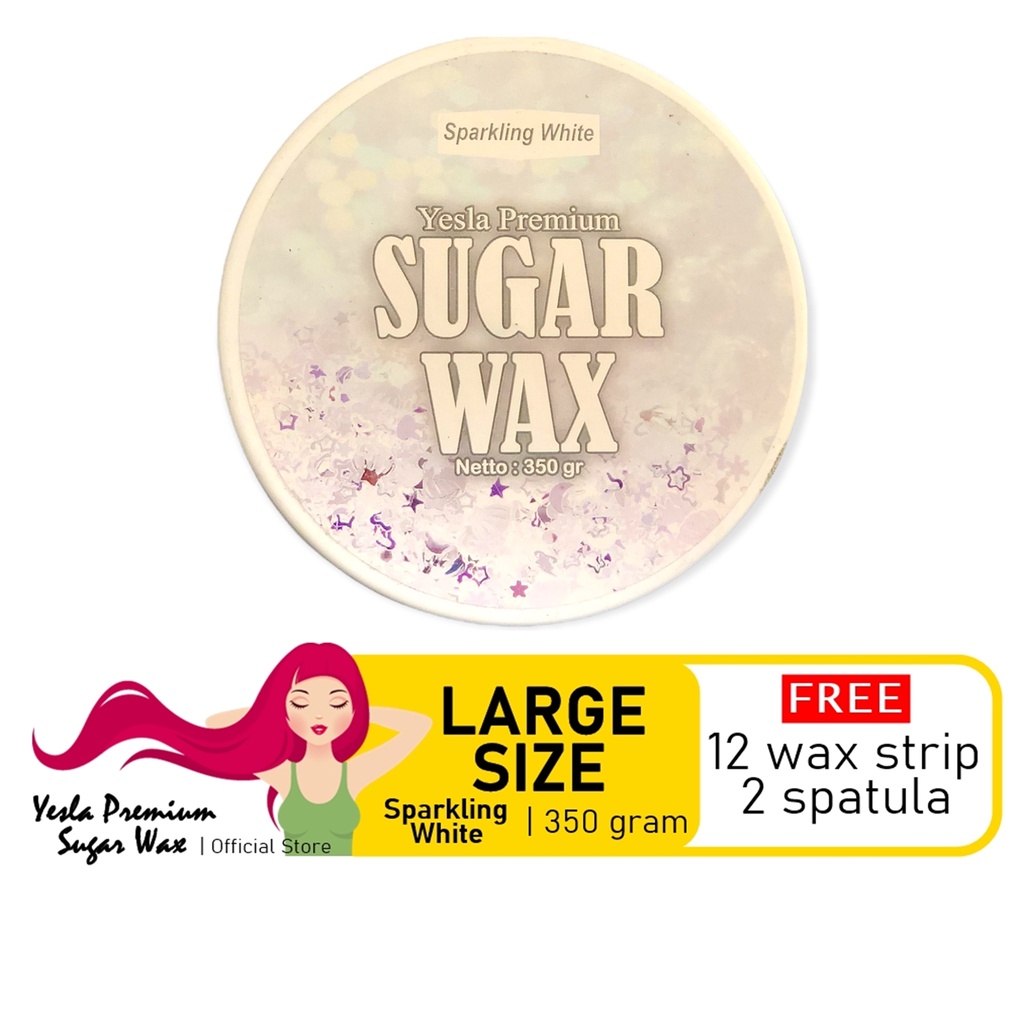 Premium Sugar Wax Sparkling White 350 Gram Limited Edition Yesla Cold Natural Alami Sugar Wax Waxing
