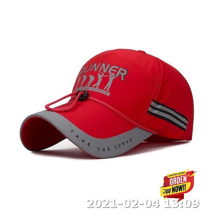 Topi Pria Wanita Keren Dewasa Korea Original Baseball Sport Cewek WQ965 Baseball Cap : Runner - Top