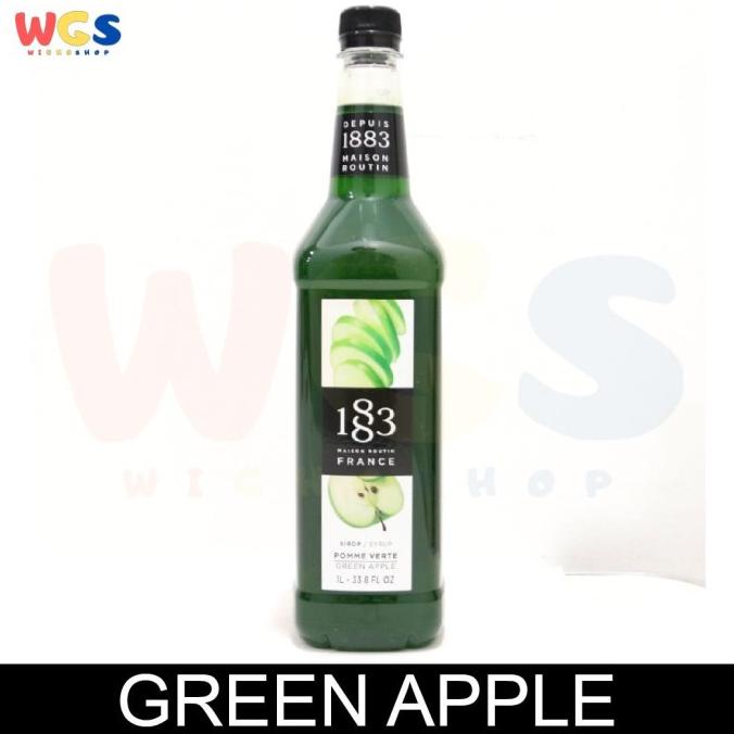 

Syrup 1883 Maison Routin France Green Apple Flavored 33.8 fl oz 1ltr