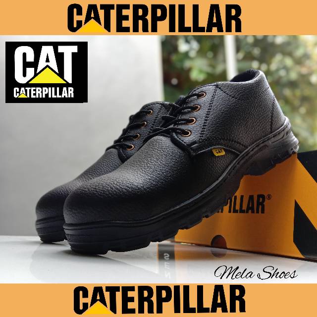 SEPATU KERJA SAFETY PROYEK PABRIK UJUNG BESI / SEPATU SAFETY PRIA WANITA UNISEX / SEPATU KERJA SPBU POM CHEF MOTOR TOURING COWOK CEWEK / CATERPILLAR BOOT SAFETY SHOES