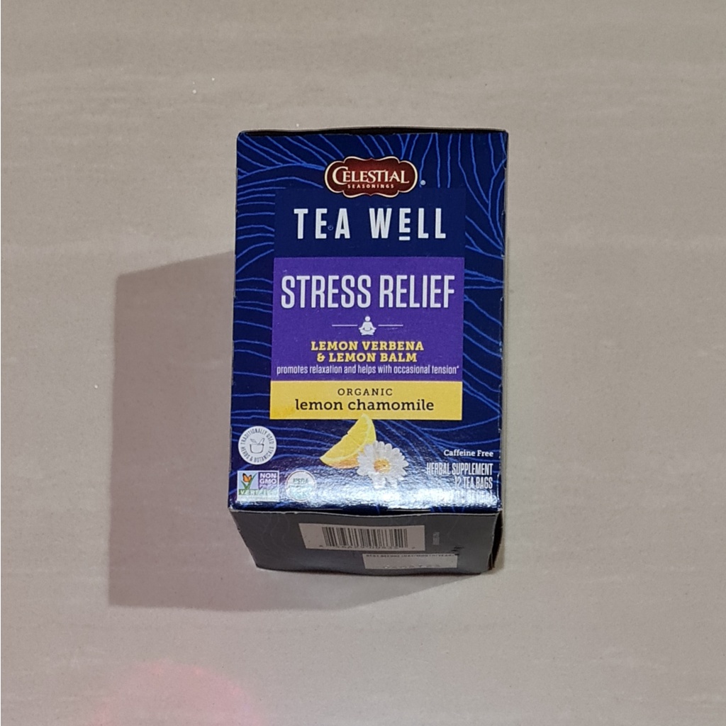 Celestial Seasonings Tea Well Stress Relief Lemon Chamomile 12 x 1.25 Gram