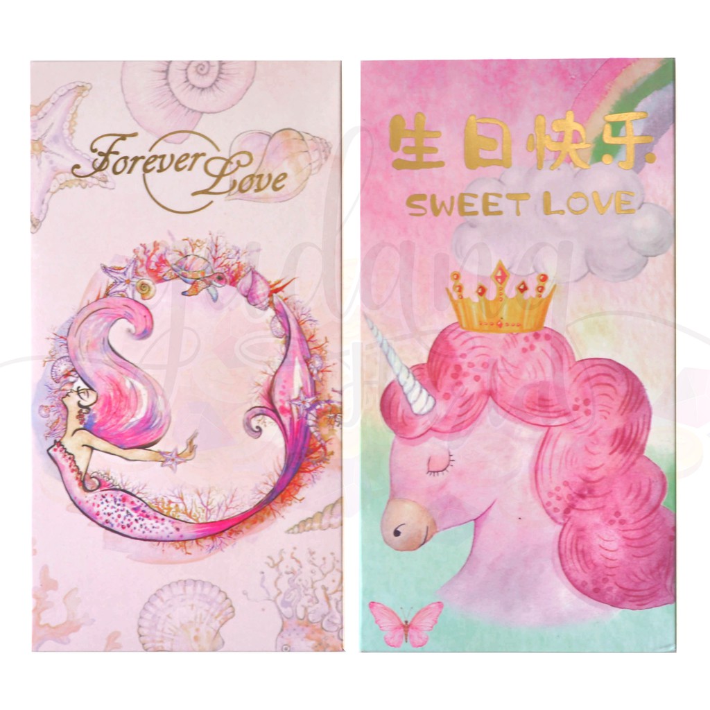 

Amplop Fantasy Mermaid Unciorn Forever Love Sweet Love Happy Birthday Angpao GH 301394