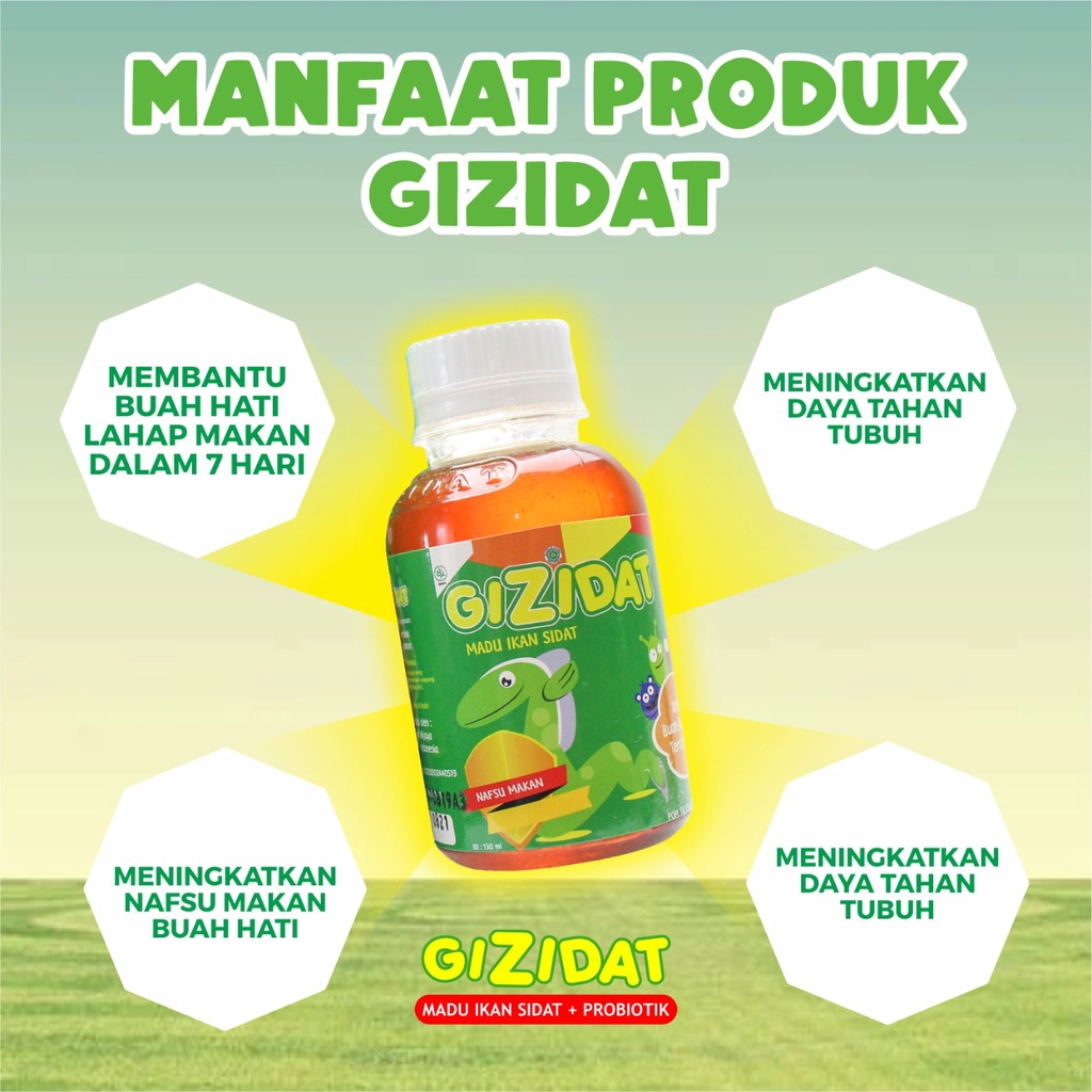 Gizidat Nafsu Makan - Paket 2 Botol Tingkatkan Nafsu Makan Bayi &amp; Anak Vitamin Penggemuk Badan Jaga Imunitas Tubuh Si Kecil