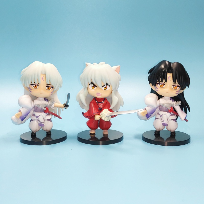 6pcs / Set Mainan Action Figure Model Anime Inuyasha Sesshomaru Sango 10cm Untuk Koleksi / Hadiah