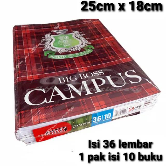 

BUKU TULIS BIGBOSS / CAMPUS / BOXY SINAR DUNIA / BIO 36 LEMBAR