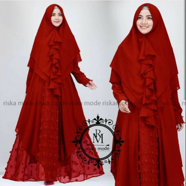 Gamis syari by riska mode/gamis rubiah