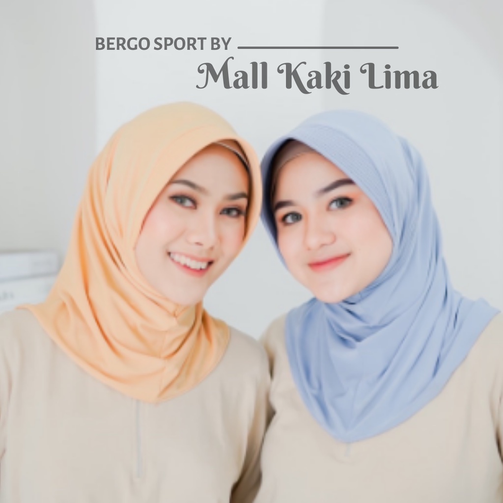 BERGO SPORT HIJAB SPORT JILBAB WANITA JILBAB INSTAN