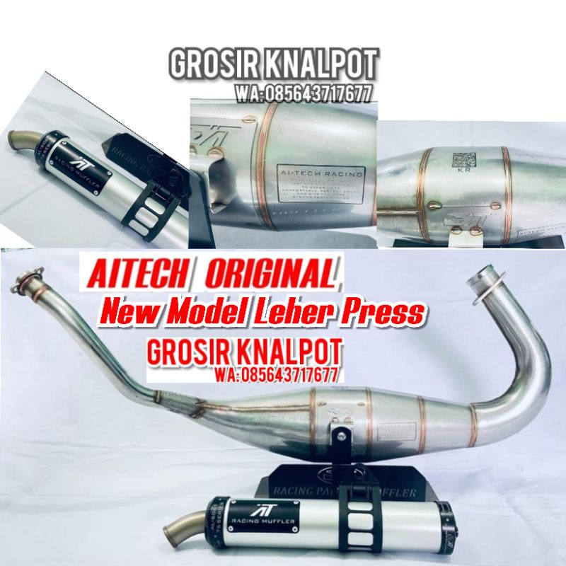 Knalpot Racing Aitech Stainles ORIGINAL New Model Leher Press Cobra & Standar Kawasaki Ninja 2tak R 