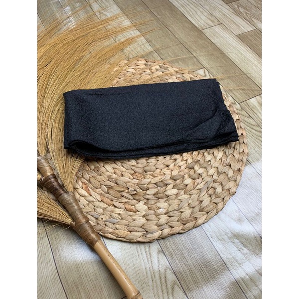 Selendang organza /senteng 2,5meter warna cantik cantik mewah-Hitam
