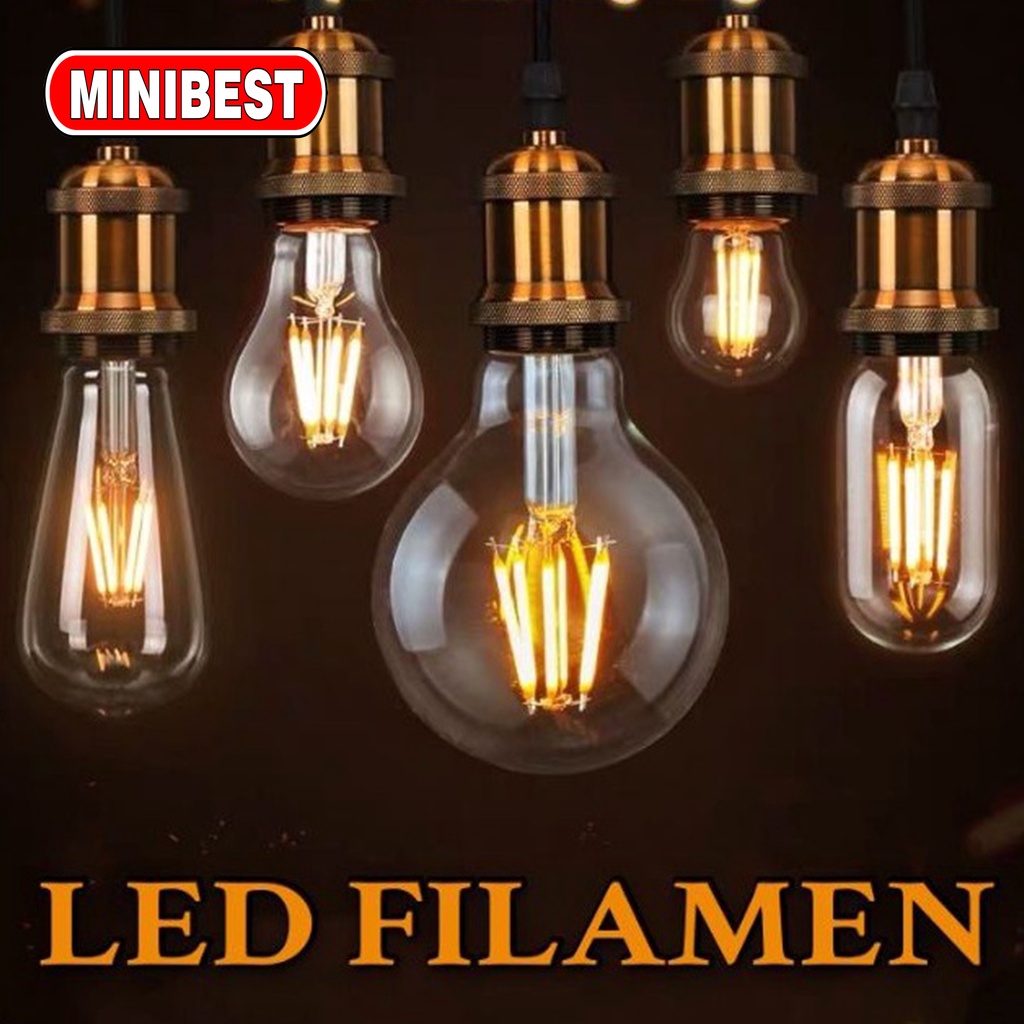 LAMPU FILAMEN LED 4W/ FILAMEN EDISON 4W/ BOHLAM CAFE ST64 4W LED (MB)