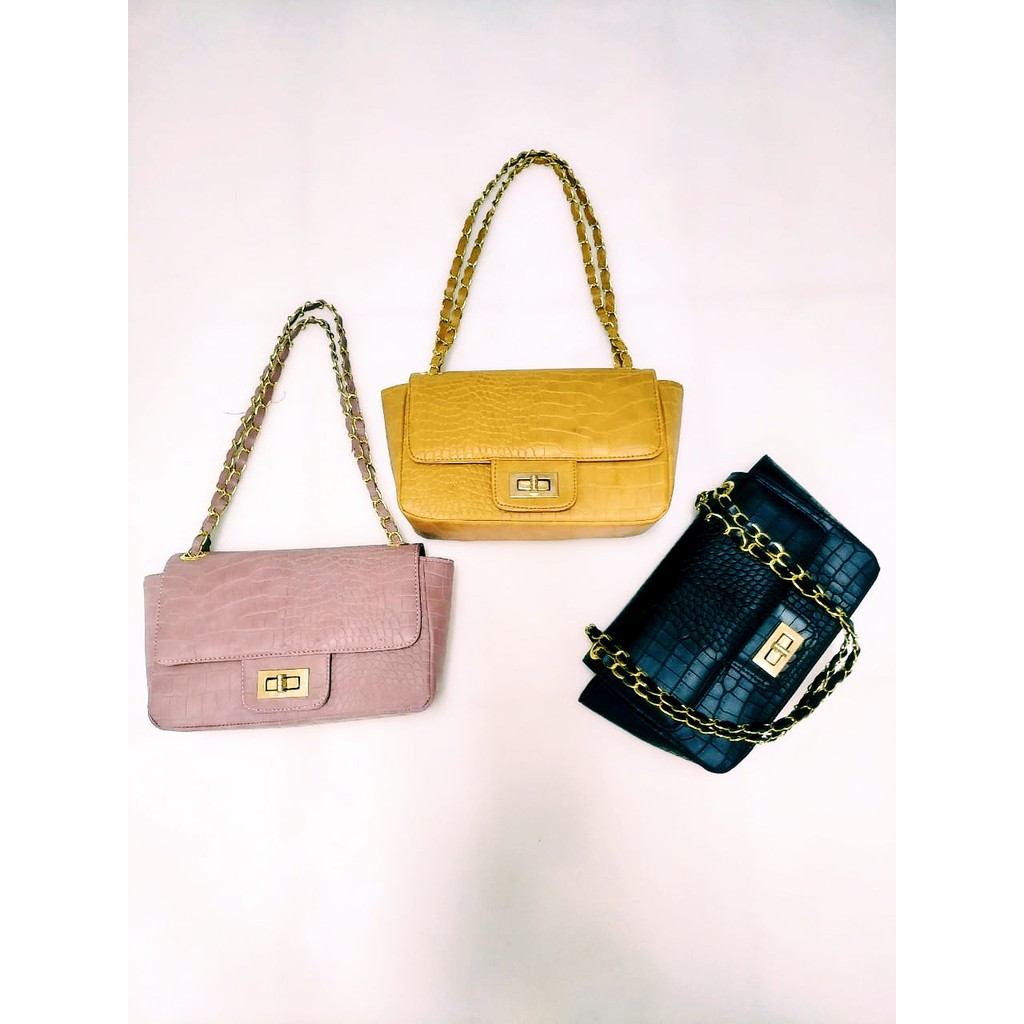 Tas slingbag bahan crocodile RealPict 100%