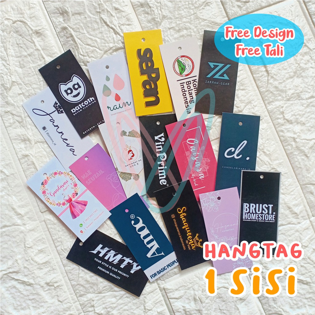 [1 SISI] Hang Tag Label Price Murah Label Pakaian Baju Hijab Hangtag Thank You Tebal Olshop