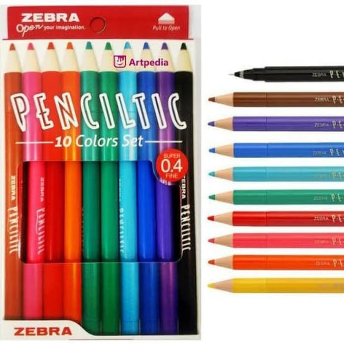 

STOK TERAKHIR Penciltic Zebra Warna 10 Colours - 0.4 mm / Pencil tic Fineliner Set