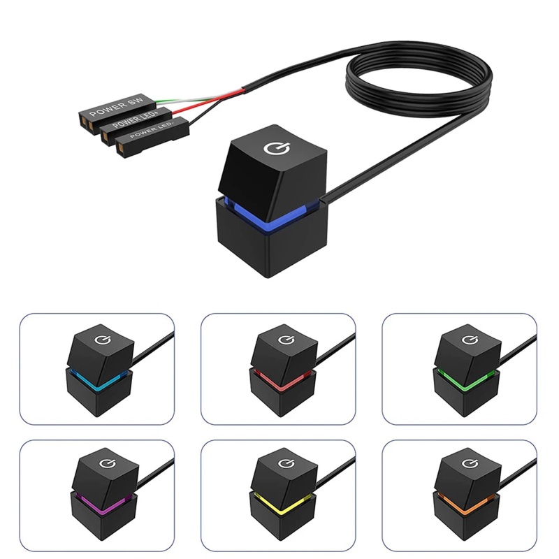Saklar Power Komputer Desktop btsg, Eksternal Remote Start PC Motherboard Power On Off Switch Tombol Kabel Ekstensi