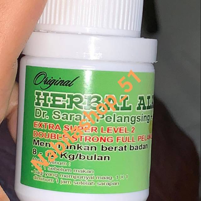 ORI - Pelangsing herbal dr.sarah Extra super level 2 DOUBLE STRONG FULL PELANGSING isi 30kapsul