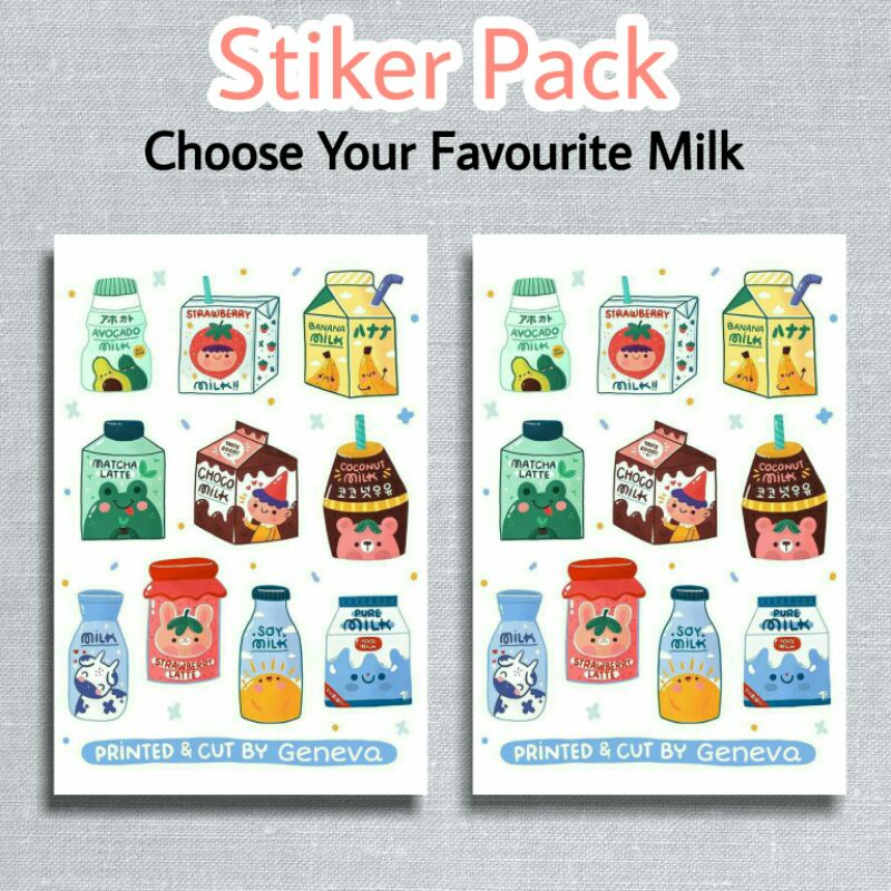 

Stiker pack dekorasi notebook journal ipad handphone dll