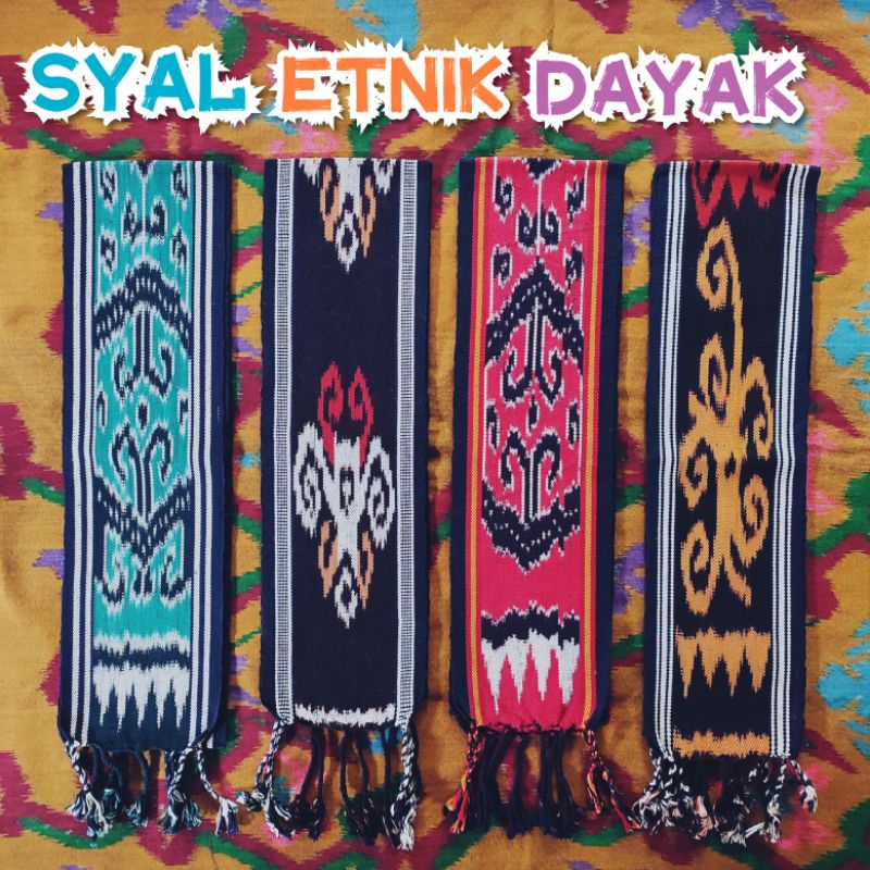 Syal Etnik Dayak Kalimantan, Kain Tenun