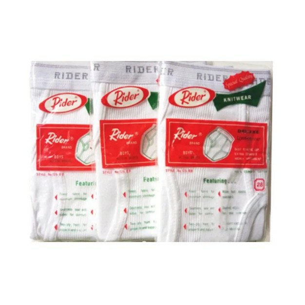 Celana Dalam Rider 123 B Pria Dewasa | CD Laki Laki Rider Putih ( SATUAN ) / Celana Dalam Pria