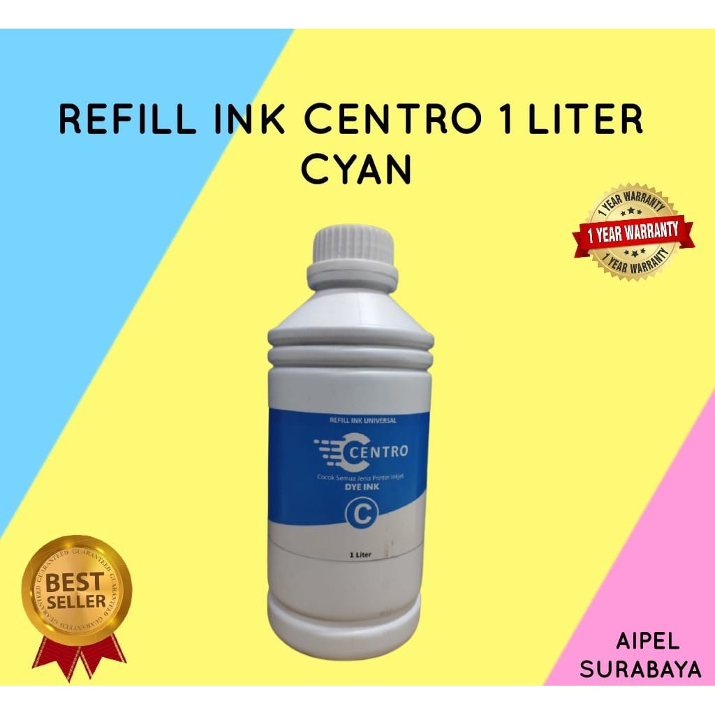 RIC1C | REFILL INK CENTRO 1 LITER CYAN