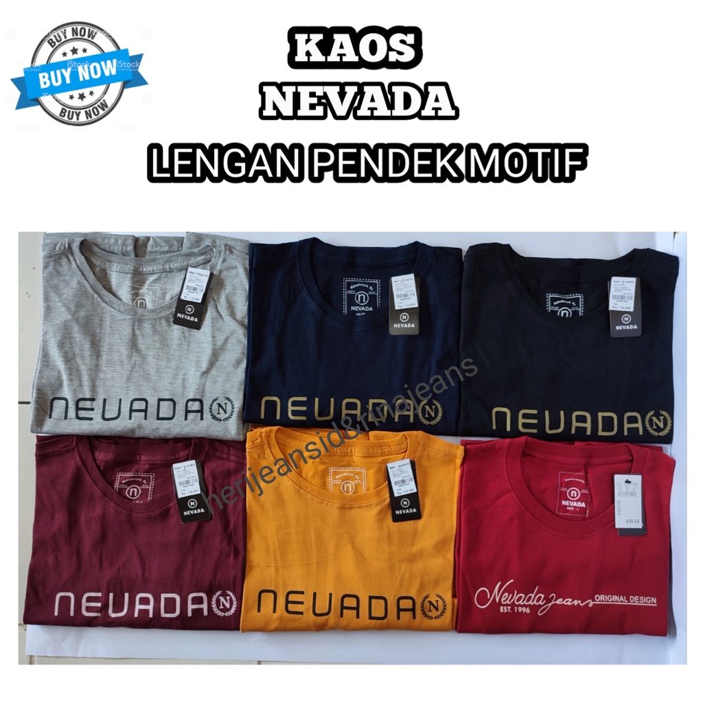 ( NEVADA) KAOS NEVADA FULL HANTAG MOTIF TERBARU motif random /Kaos Nevada Pria Wanita Murah/ Kaos Di