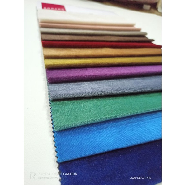 RODANO BELUDRU BLUDRU VELVET KILAT HALUS MIDILI COVER KAIN SOFA KURSI MAKAN SOFA TAMU HOTEL