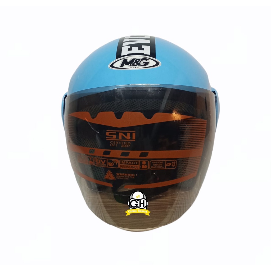 HELM EVOLUTION PARIS BLUE SALEM HALF FACE MURAH MODEL GM EVO