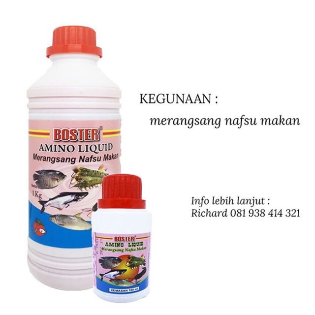 AMINO LIQUID BOSTER 1kg Perangsang Nafsu Makan Ikan