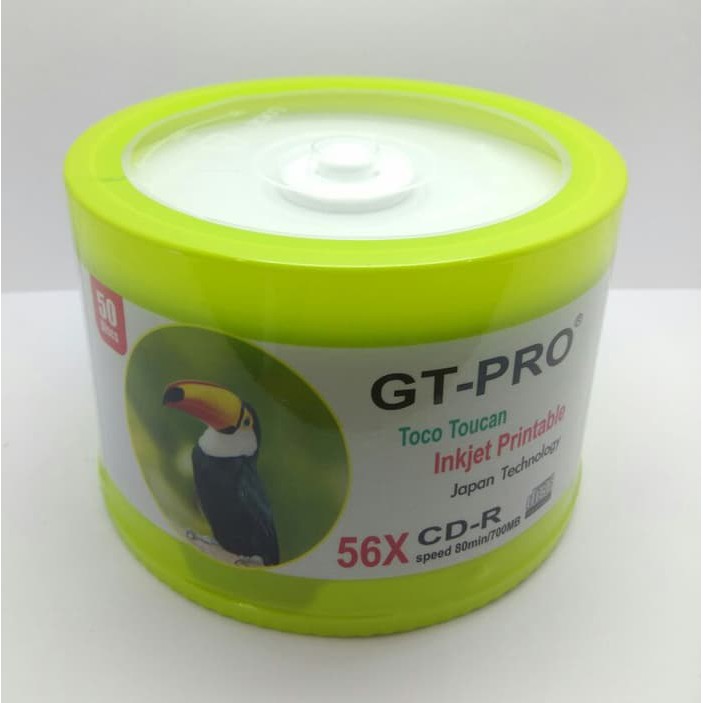 CD-R PRINTABLE GT-PRO 56X (50) KEPING + TABUNG CD KOSONG CD BLANK