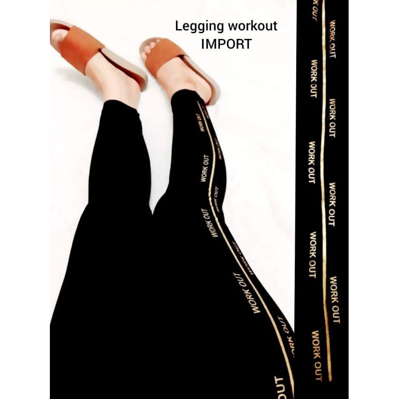 NEW LEGGING WORKOUT GOLD IMPORT / LEGGING IMPORT MURAH / LEGGING MURAH