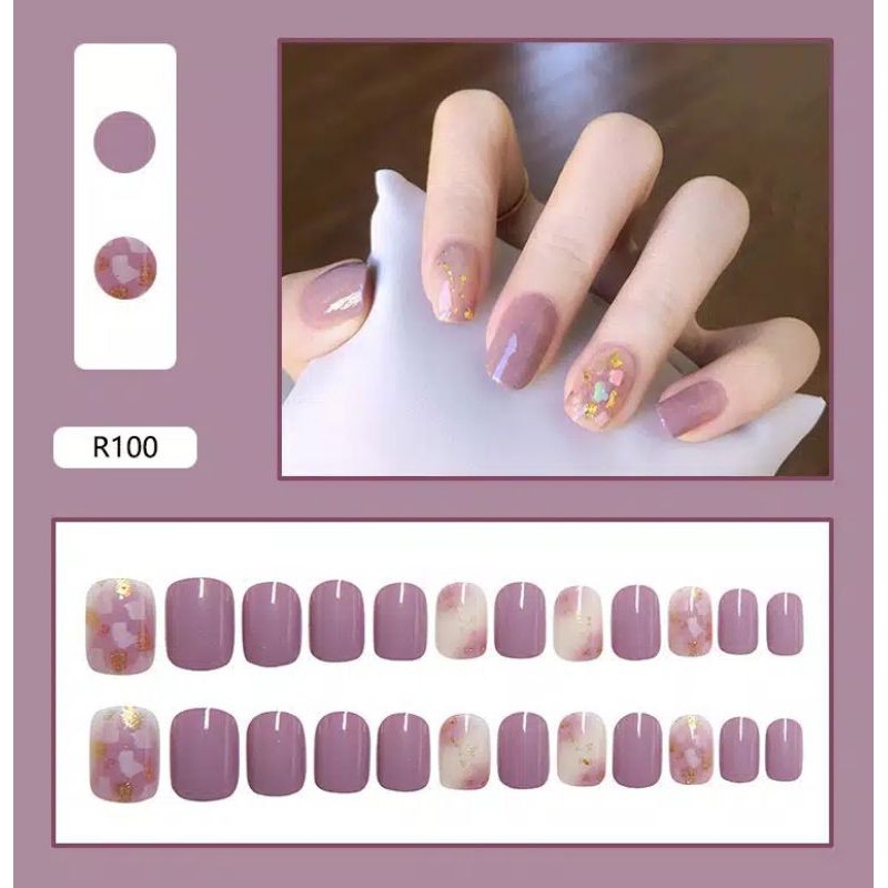 (isi 24pcs free lem) kuku Palsu Murah /fake Nails/Fake nail