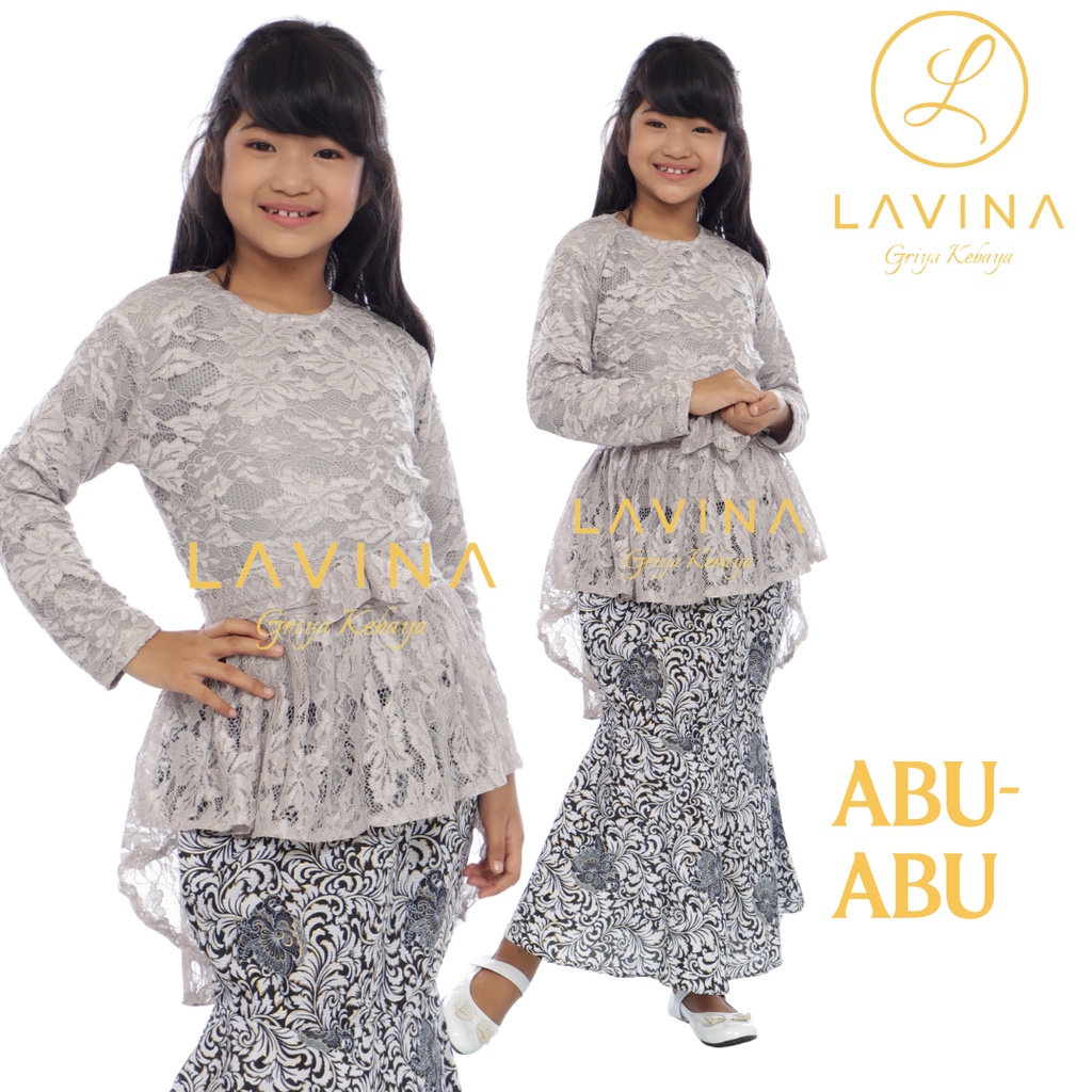 Murah Meriah Kebaya Anak Brukat Aurora Modern TK-SD