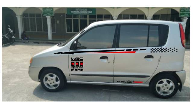 Cutting Sticker Stiker Mobil Kia Picanto Mirage March Sport Theme