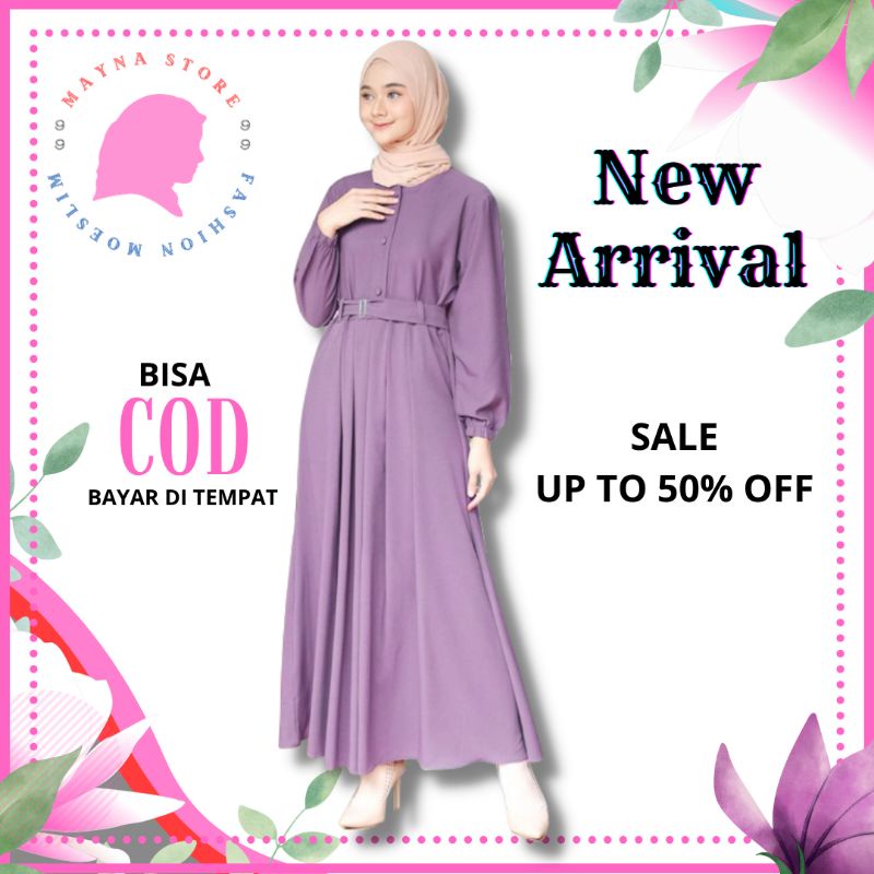 BAJU GAMIS REMAJA SIMPLE KEREN TRENDY CASUAL FASHION WANITA MUSLIM MAXI LONG DRESS BUSUI FRIENDLY PA