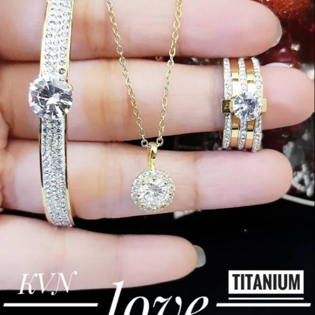 Titanium set perhiasan 0624k