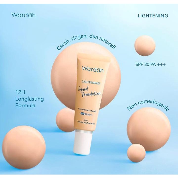 `ღ´ PHINKL `ღ´ ᘺᗩᖇᕲᗩᕼ Wardah Lightening Fondation alas bedak spf 30 hasil natural dengan perlindungan matahari