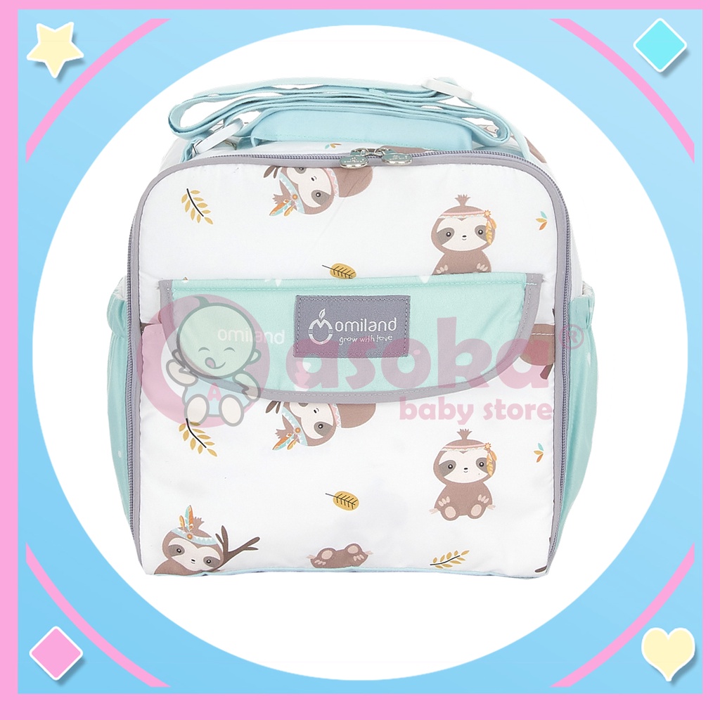 Omiland Tas Bayi Kecil Saku Print Sloth Series OB28151 / OB28152 ASOKA