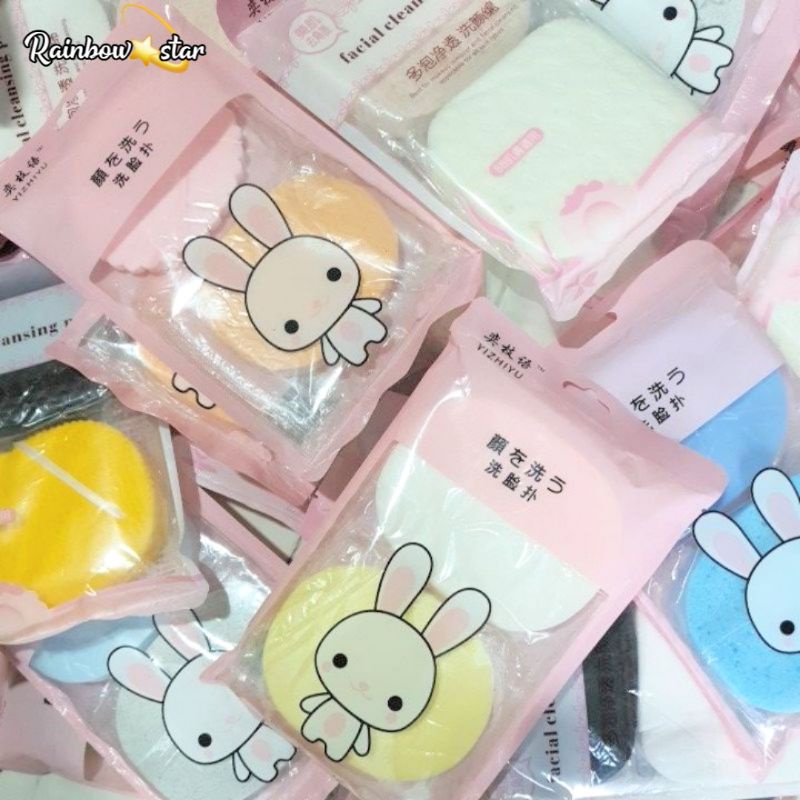 Spons Wajah / Sponge Facial 2pcs / Spon Pembersih Makeup