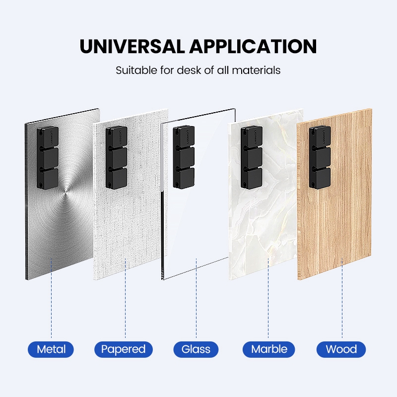 【Stok Produk di Indonesia】Ugreen Klip Organizer Kabel USB / Headphone / Earphone / Mouse Bahan Silikon Flexible