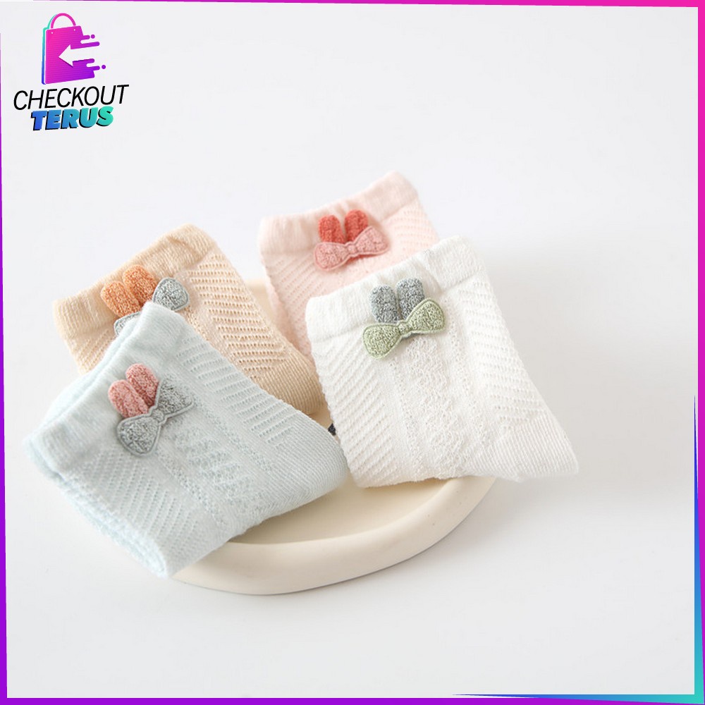 CT P214 Kaos Kaki Anak Balita Gemoy Motif Kelinci Bahan Katun Elastis Baby Socks Unisex  Anti Slip