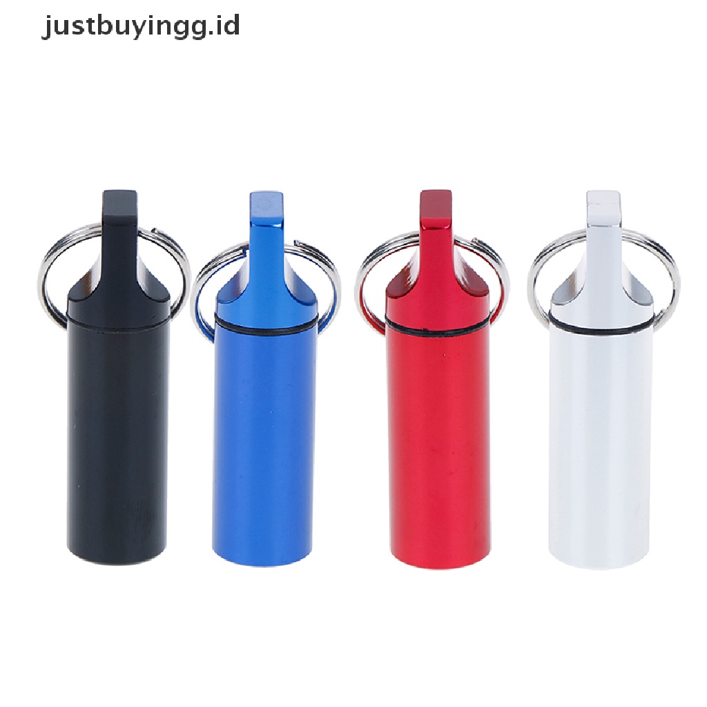 (Justbuyingg.Id) Botol Kontainer Obat Pil / Kapsul Bahan Aluminum Anti Air