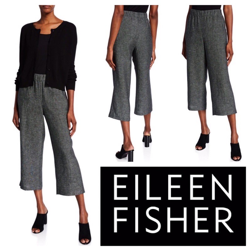 EILEEN FISHER culotte pants (dark grey)