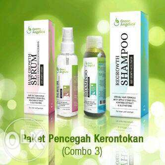 Green ANgelica Combo Tiga Perawatan Rambut Rontok Ringan Ampuh Hilangkan Ketombe Bande;l