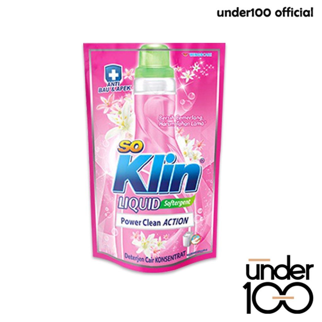 ❤ UNDER100 ❤ So Klin Liquid Anti Bacterial | Liquid Softergent 400ml | Soklin | Detergen Cair | Deterjen Cair Konsentrat Power Clean Action | Perfume Collection | Wings