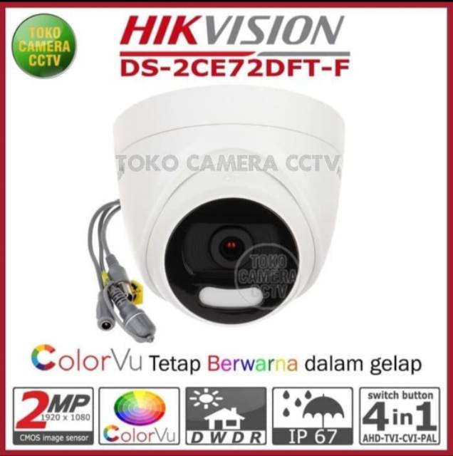 PAKET KAMERA CCTV HIKVISION COLORVU FULL HD 2MP 8 CHANNEL HDD 2TB